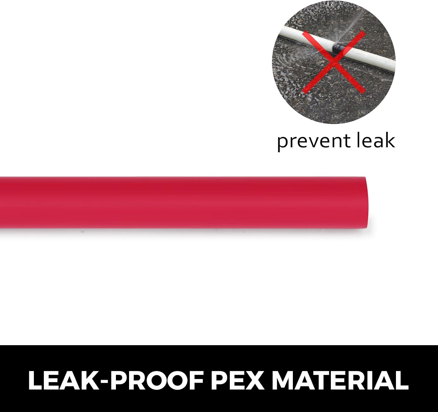 VEVOR 2 Rolls of 1/2" x 100ft, Non-Oxygen Barrier Flexible Pipe Tubing, Red&Blue for Hydronic Radiant Heat Floor EVOH, Water Plumbing Applications with Cutter
