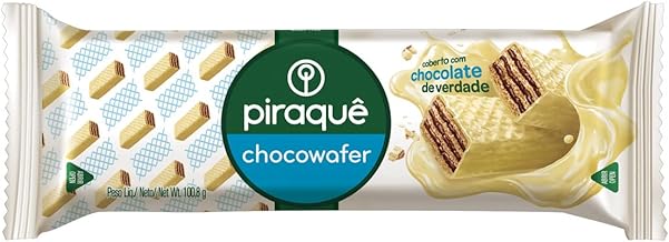 Wafer Recheio Chocolate Cobertura Chocolate Branco Piraquê Chocowafer Pacote 100,8g