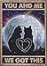 Puzzle da 500 pezzi per adulti con gatto nero coppia You and Me We Got This Black Cat Amante del gatto, regalo in legno per giovani bambini decorazione della casa divertente gioco miglior regalo