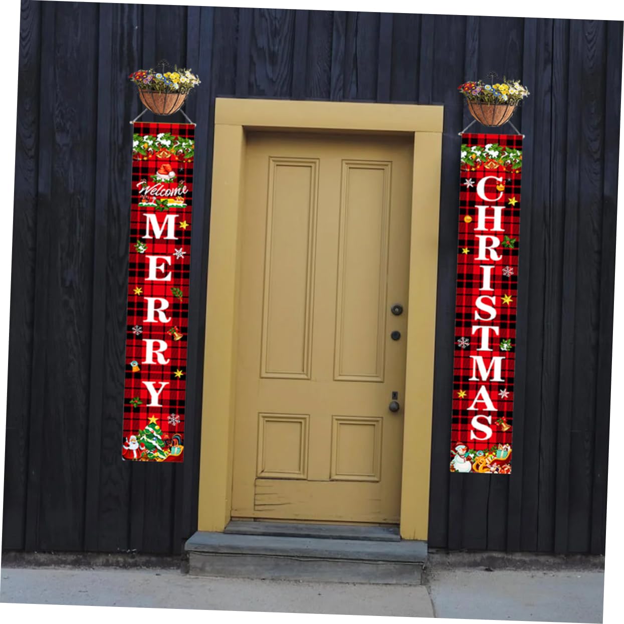 Ifundom Weihnachts-Türbanner Set – 180 Cm Lang, Polyester, Wiederverwendbar, Für Innen & Außen, Zufällige Farbe
