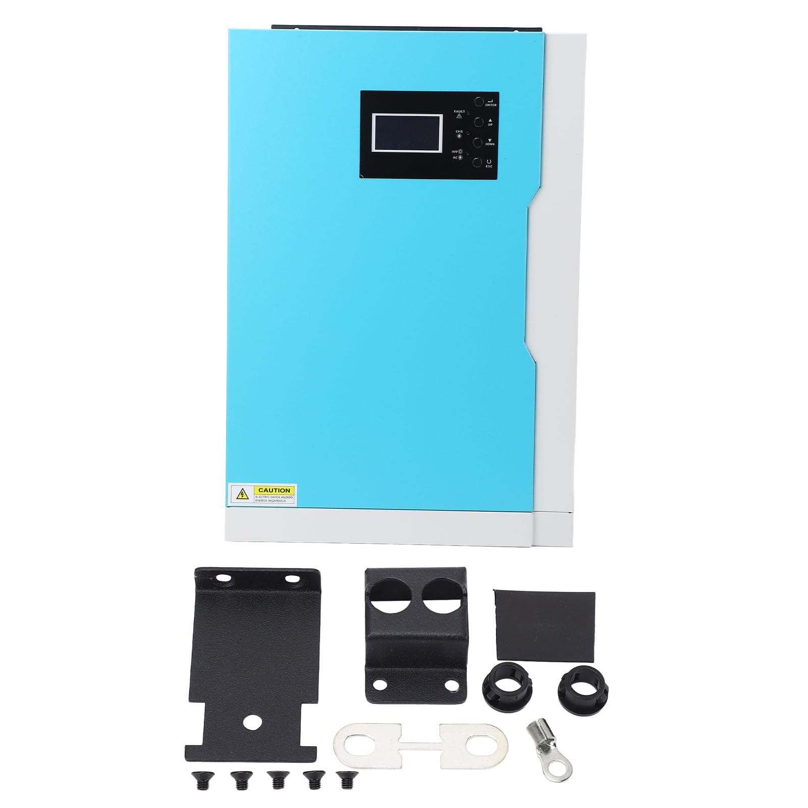 YWBL-WH Cargador Inversor Solar Inversor Híbrido de Onda Sinusoidal Pura 5500W 230VAC con Controlador MPPT LCD Acero Laminado en Frío de Alta Frecuencia para el Hogar RV Carport Energía Solar