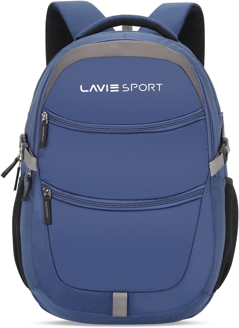 Lavie Sport Laptop backpack 29 litres Casual Bag with Padded Laptop Sleeve for Men & Women | Rain Cover Backpack for Boys & Girls