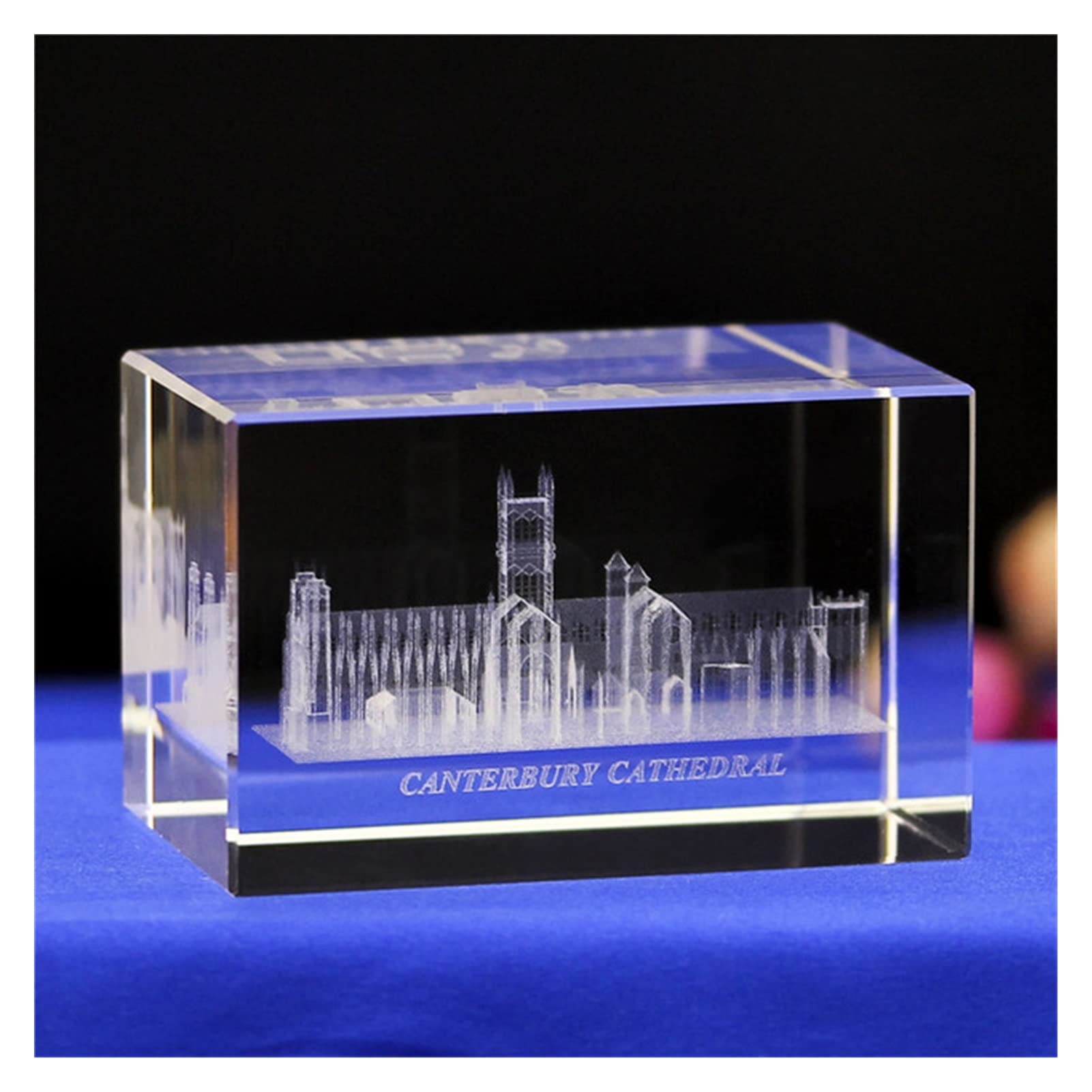 Cristales 3D Crystal Cube L Grabado Modelo Modelo Figurines Miniaturas Bloque de Cristal Souvenirs Paperweigh Regalos for la decoración del hogar Ornamento