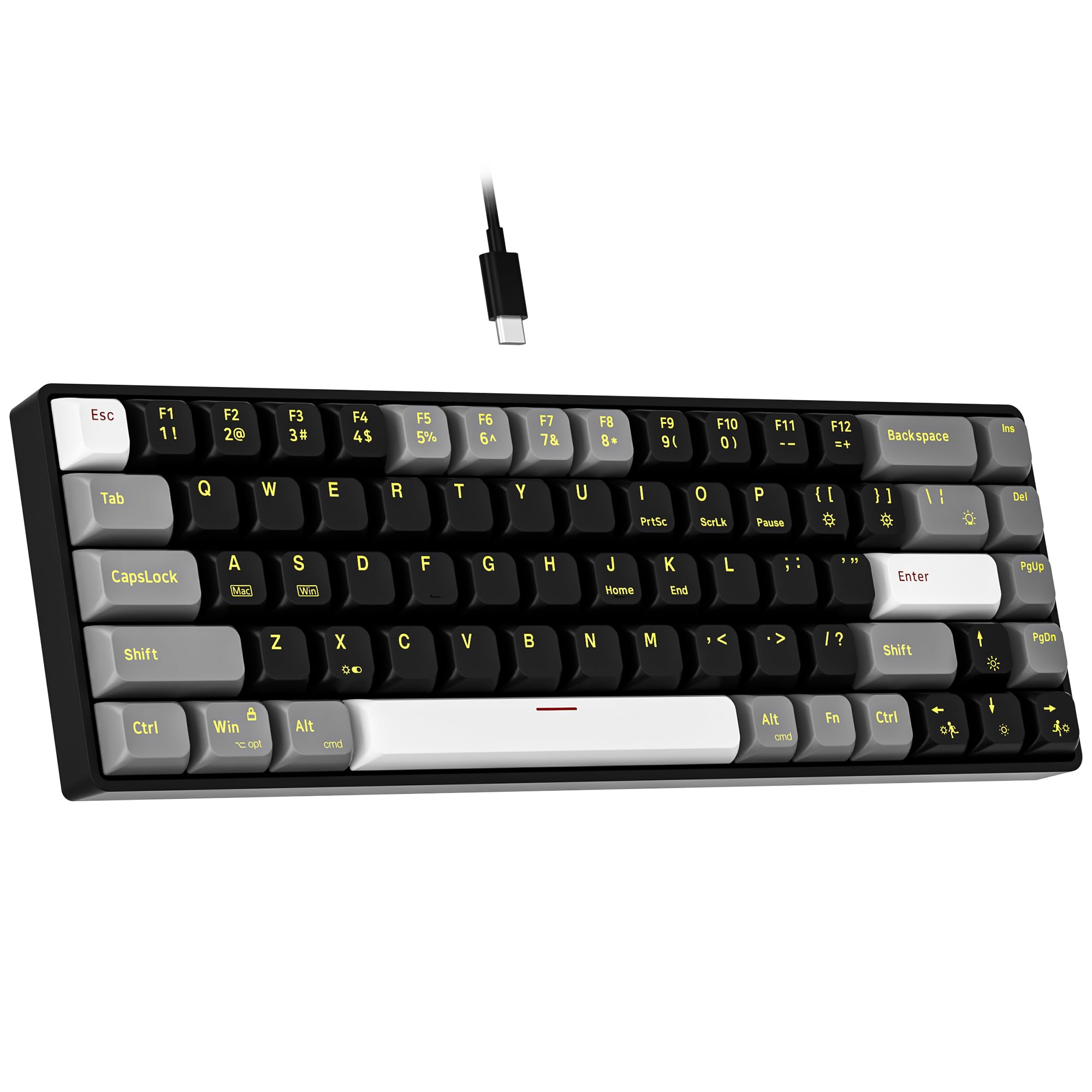 Amazon.com: Newmen GM681 Mechanical Keyboard,68 Keys Compact