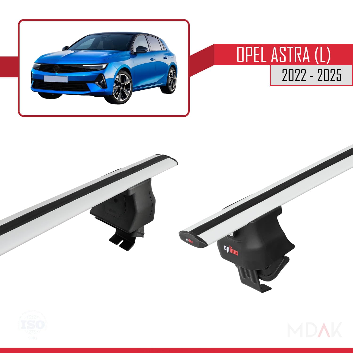 Compatibile con Opel Astra L (C02) 2022-2025 Ace-4 Barre Tetto