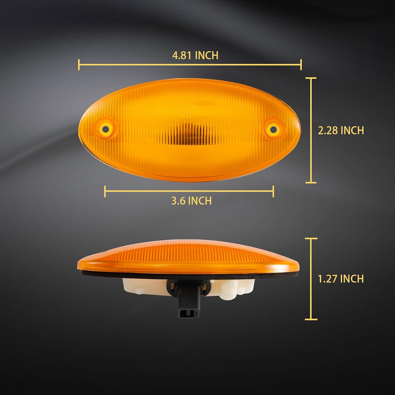 5PSC Cab Marker Lights with bulb and Mounting screws Fit for International Prostar Durastar Workstar