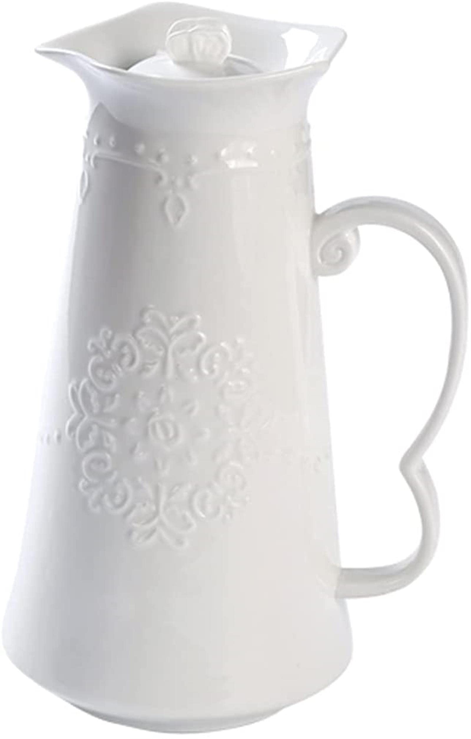 Prosty Dzbanek Na Wodę, Kreatywny Ceramiczny Dzbanek Do Użytku Domowego, Odporny Na Wysoką Temperaturę, Tłoczony Czajniczek Do Mleka, Soku, Napojów Gorących I Zimnych