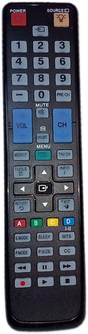 Replaced Remote Control Compatible for Samsung UN55C5000QFXZC UN55C6300 UN55C6300SF UN55C6300SFXZA UN55C6300SFXZC LN40C630K1FXZAAA01 TV