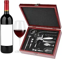 Atitude Mix Kit Abridor De Vinho Saca Rolhas Maleta Sommelier 9 Pçs