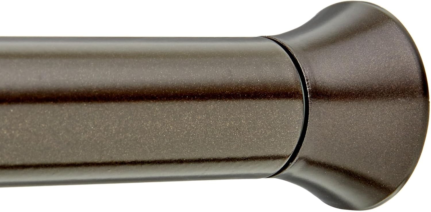 Amazon Basics Tension Curtain Rod, Adjustable 5490" Width Bronze