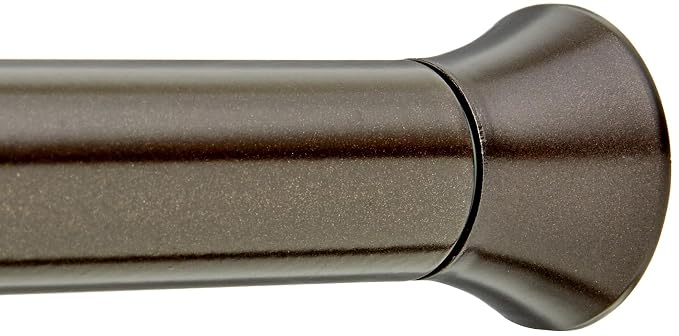 amazon basics Adjustable -Length Shower Curtain Tension Rod - 36-54 Inch, Bronze