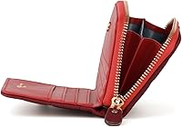 Vista 4 de uxcell Pequeñas carteras cortas con cremallera de párrafo con tarjetero para dama, Rojo -, Classic