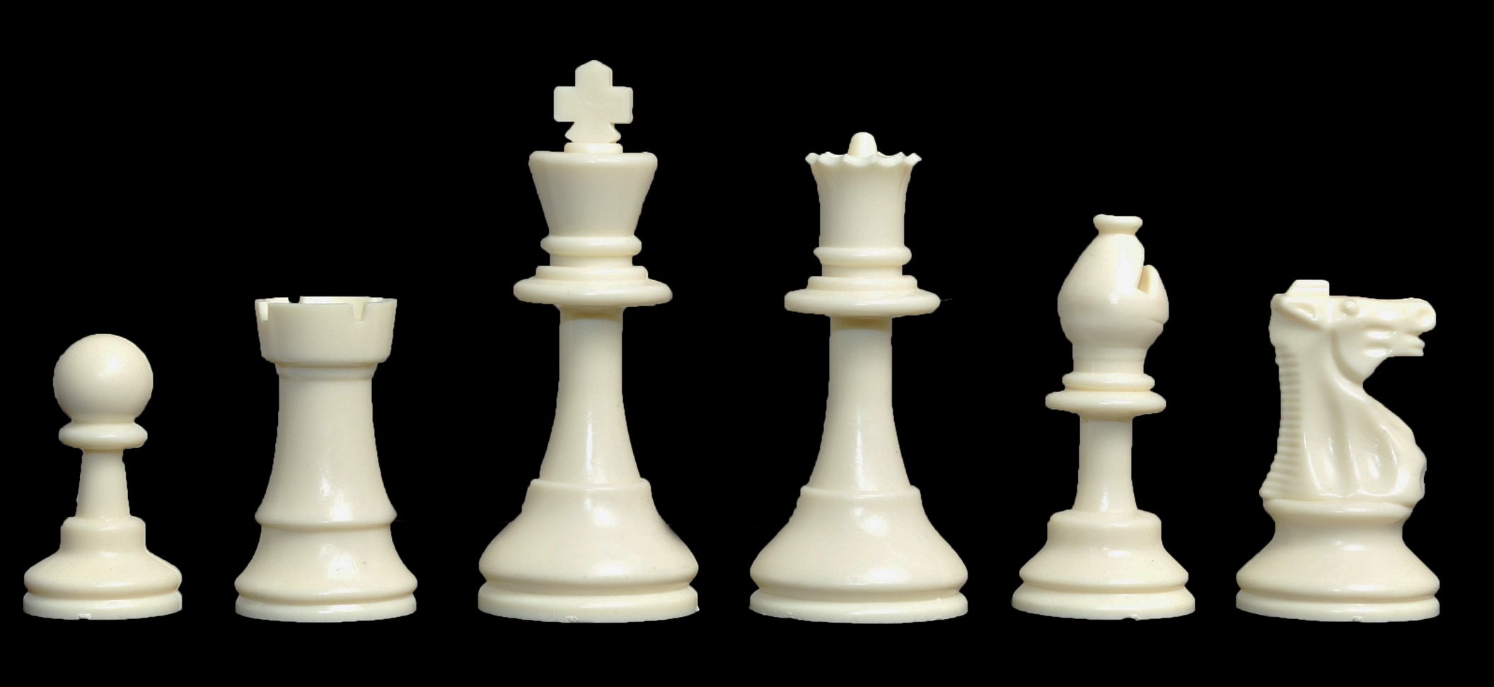 Solid Regulation Plastic Chess Set - Pieces Only - 3.75