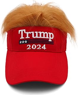 Trump 2024 Hat Embroidered Ultra MAGA Trump Hair Red Hat Conservative Republican Funny FJB Adjustable Cap for Men Women