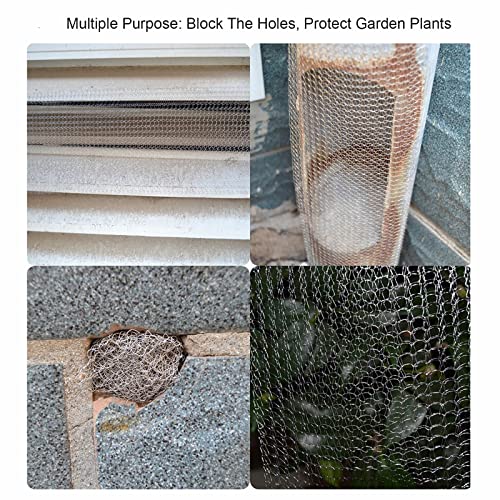 wire mesh for mice control 534 x 33ft stainless steel wool double layer rodent mesh barrier stainless steel mesh hole filler flexible stretchy for garden house and diy