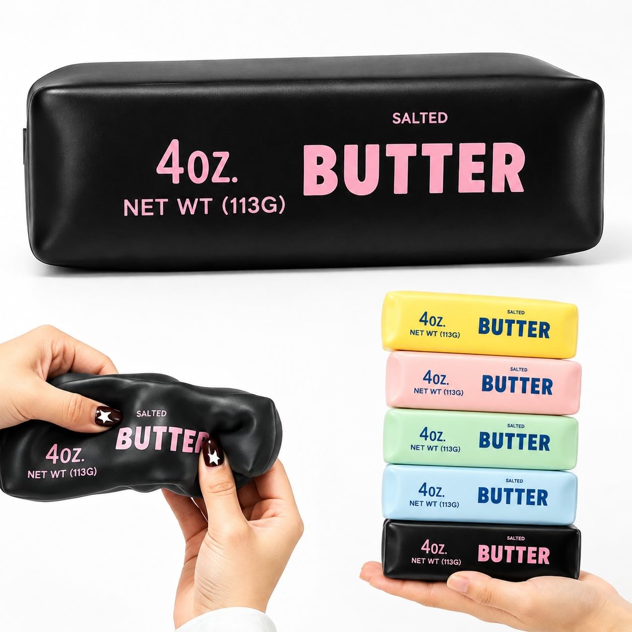 Crunchy Butter Squishy Asmr Bead Filled, Slow Rising Squeeze Fidget Toy — image 1
