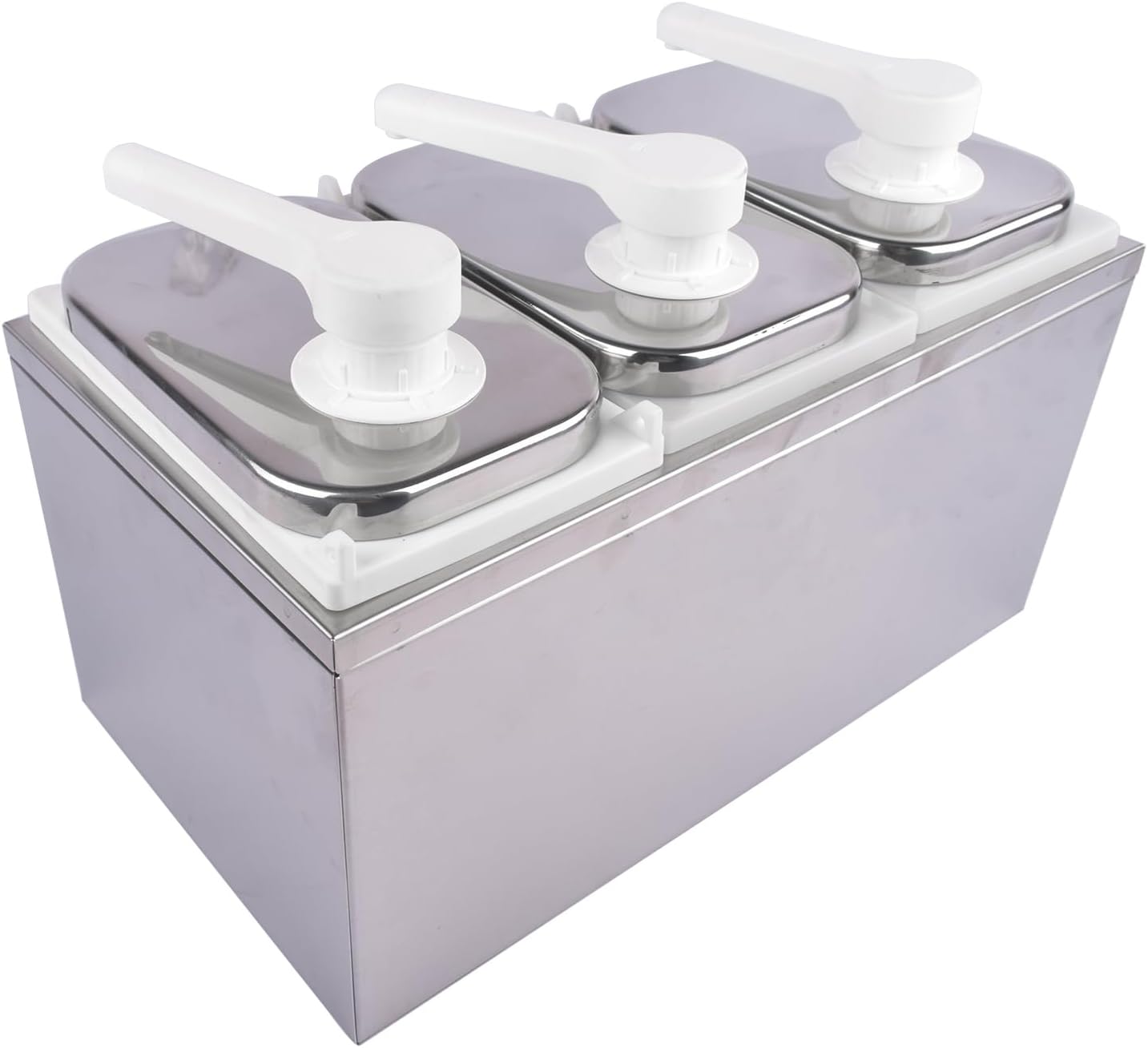 6L Stainless Steel Sauce Pump Dispenser Squeeze Condiment Dispensing Container Condiment Pump Station Condiment Pump Dispenser