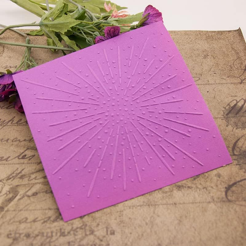 NZJ Merry Christmas Sparkle Firework Plastic Embossing Folders for Card Making Scrapbooking and Other Paper Crafts