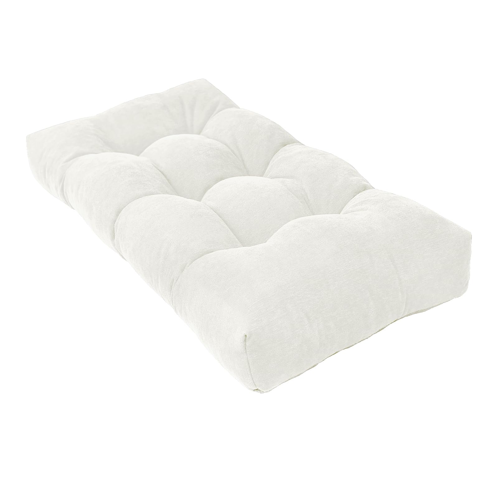 ROFIEJOX 36 Inch Tufted Window Seat Cushion, White