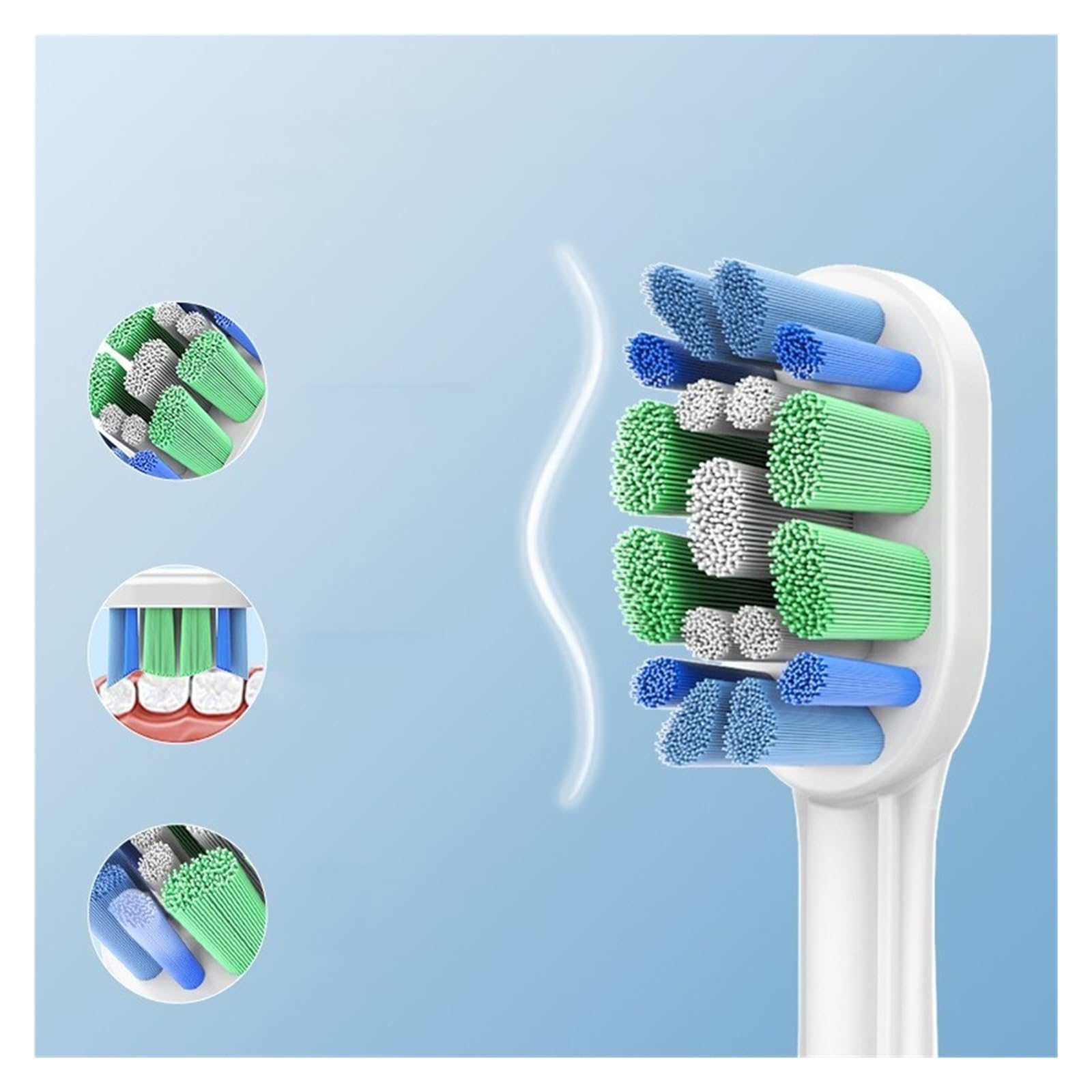 Generico 4 testine, compatibili con Philips, HX6100 HX6150 HX6411