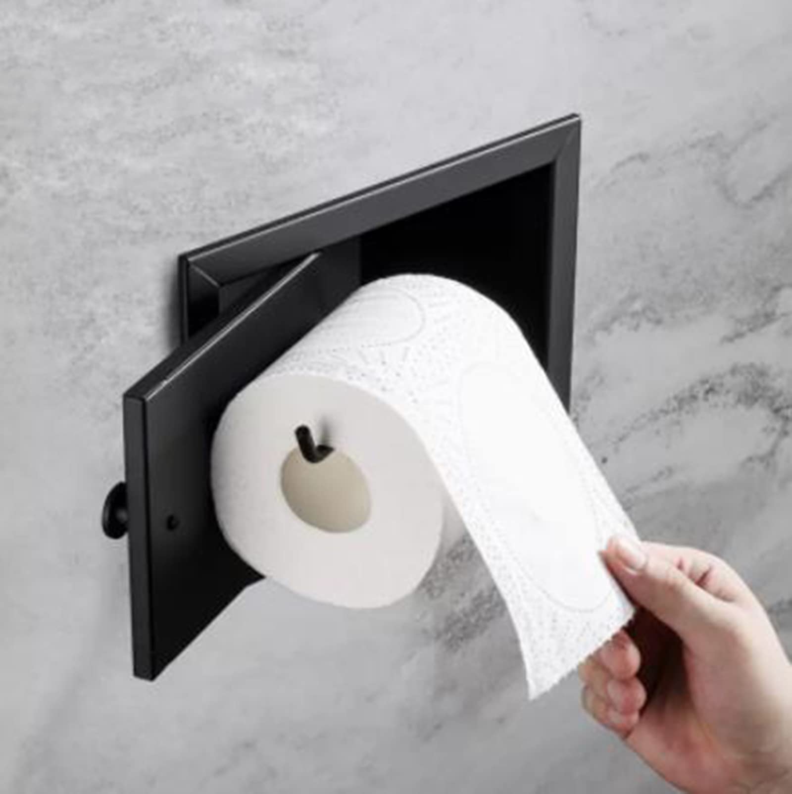 Toilettenpapierhalter zur Wandmontage, platzsparender Toilettenpapierhalter aus Metall, mit Halterung, Slish Badezimmer-Zubehör für moderne Wohnkultur und Nizat
