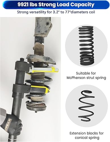 Miniatura 2 de ATPEAM Macpherson Strut Spring Compresor Kit Universal Intercambiable Horquilla Bobina Extractor Juego de herramientas