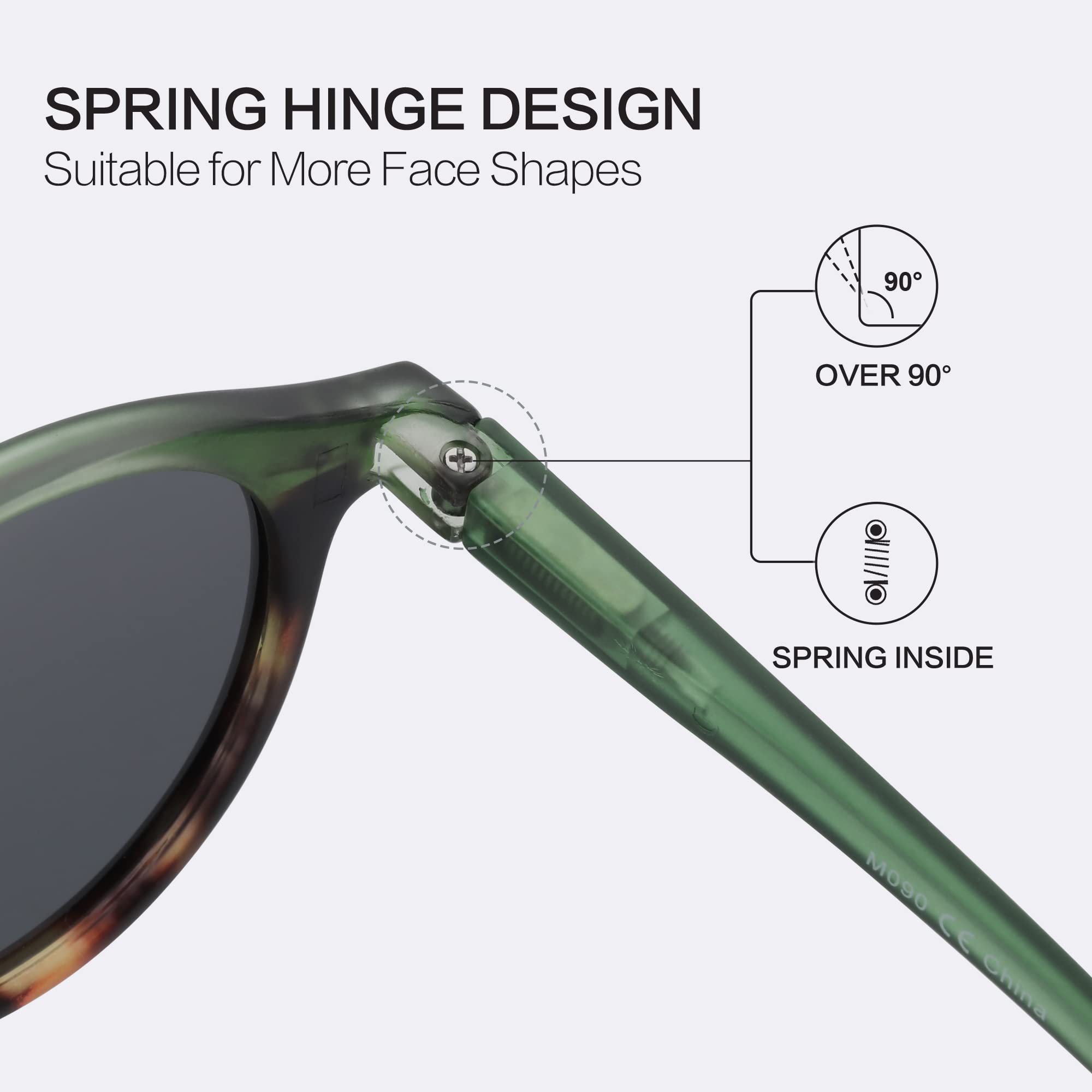 ZENOTTIC Occhiali da Sole Polarizzati Retrò Classici Rotondi Vintage Occhiali da Sole UV400 Montatura da Uomo e Donna