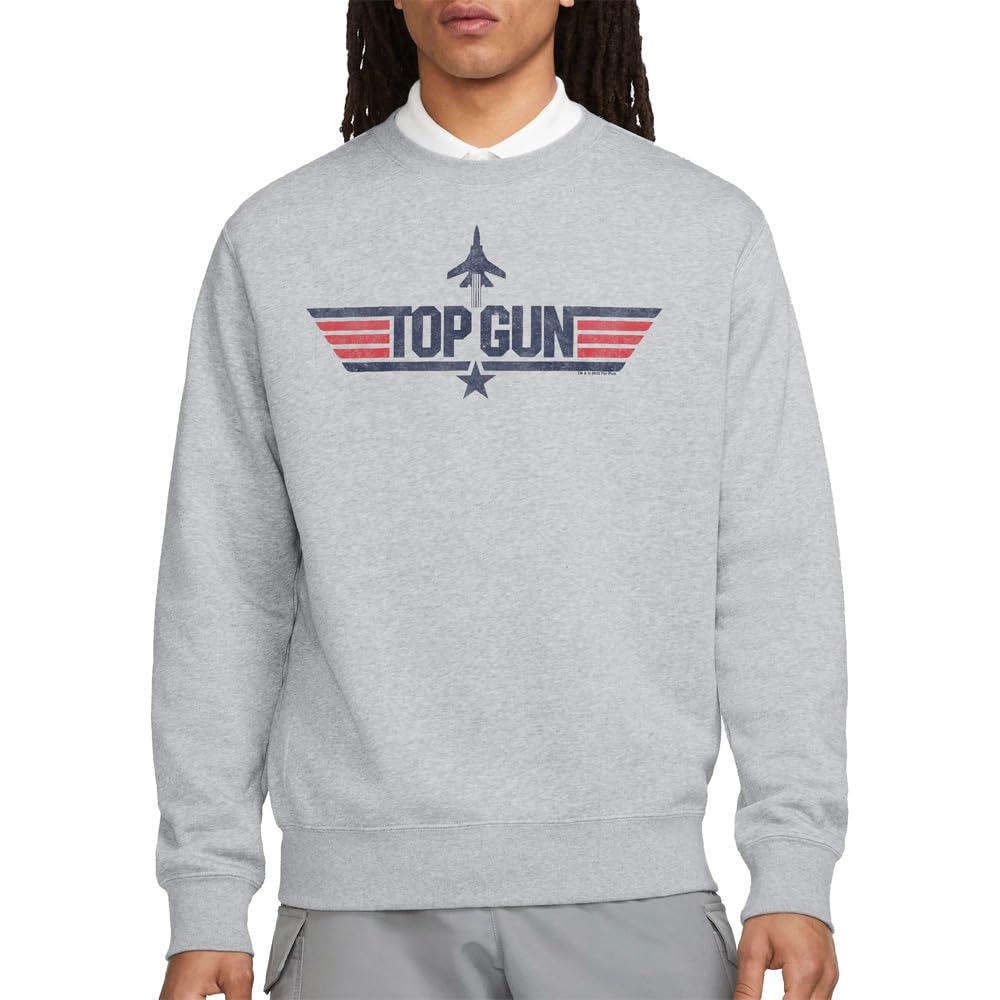 Top Gun Paramount, Logo Grey Crew Sweatshirt, Athletic Heather, XX-Large