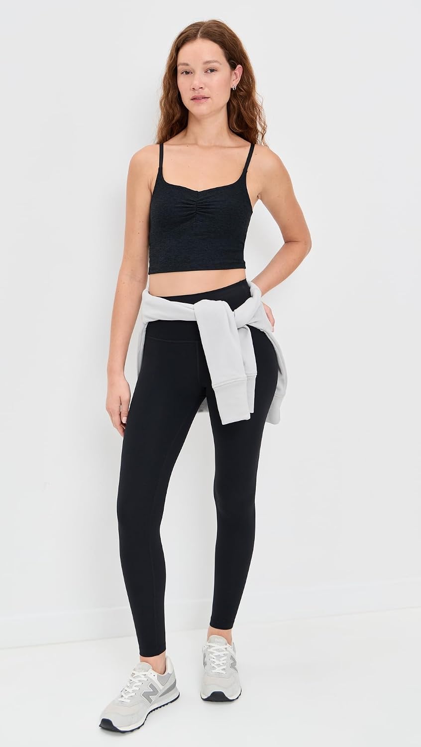 Beyond Yoga Women's Spacedye Raise the Barre Shirred Cropped Tank