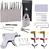 Powerful Lock Picking Set Includes All Required Tools Suitable for Locksmith Beginners and Locksmith Lovers Silver