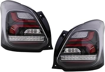 Sequential LED Rear Tail Lights For 2017-2023 Suzuki Swift Sport ZC33S Red Bar