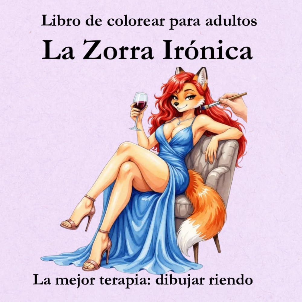 Libro de colorear para adultos: La Zorra Irónica: Libro de colorear para adultos antiestrés, 80 ilustraciones con frases irónicas para relajarte coloreando, liberar la ansiedad y reír