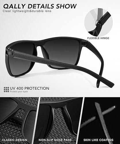 Miniatura 7 de Gafas de sol polarizadas para hombre, anteojos de sol polarizados con protección UV, lentes de sol ligeras para conducir, pescar, jugar al golf