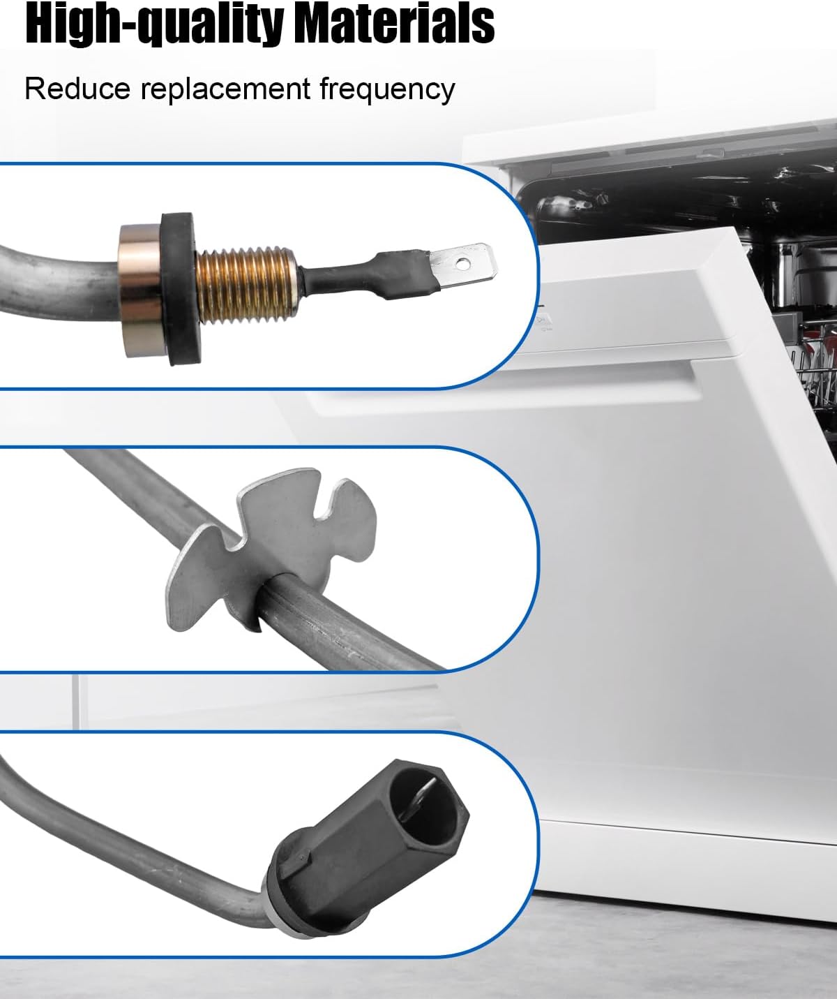 W11537778 Dishwasher Heating Element Replacement Fit for Whirlpool WDPA70SAMZ1 WDT750SAKW3 KDFE104KBL0 KitchenAid Maytag Dishwasher Replace W11536143 W11536777 W11537777