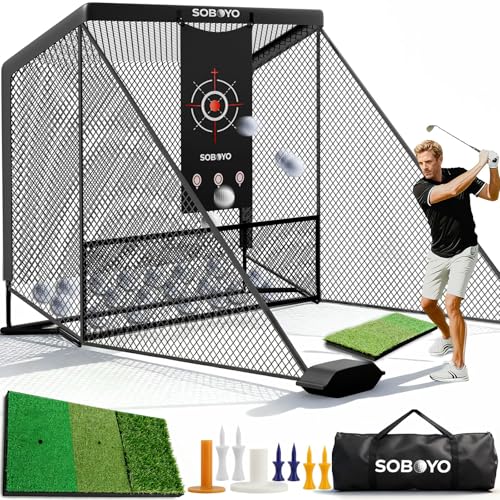 Golf Practice Hitting Net for Driving Real Balls, Indoor Chipping
