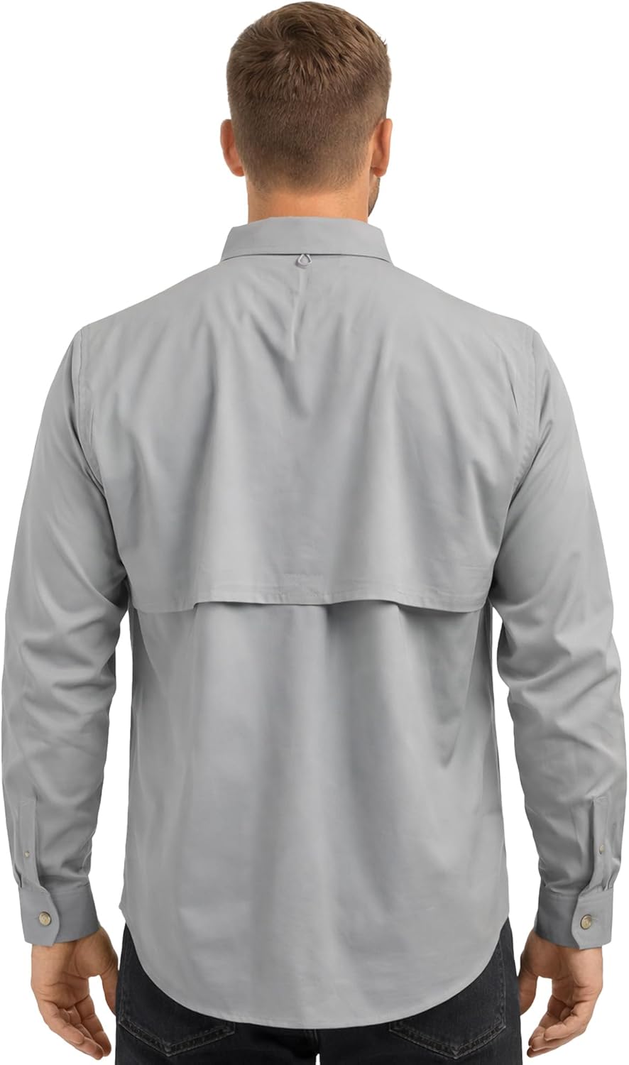 Men's Long Sleeve Fishing Button Down Shirt, Breathable Outdoors Casual Lightweight Shirt