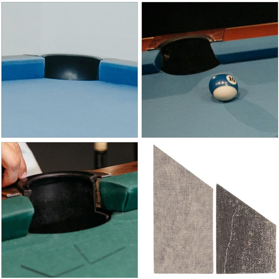 Toddmomy Billiard Table Cushion Pad Set 24pcs Pool Table Pockets Replacement Rubber Material for Lifetime Parts