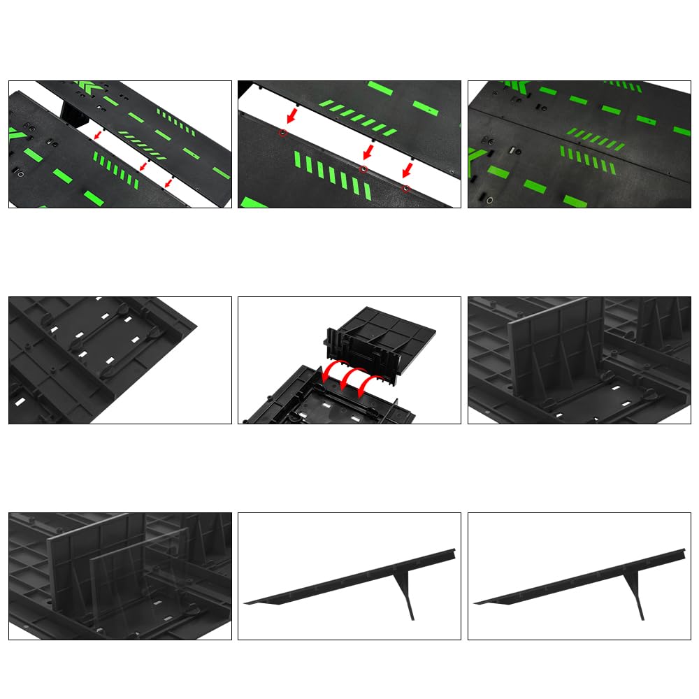 Rampas de coche para camión RC para saltar, portátiles, para ejercicios de salto y vuelo de coche de 1/14 1/16 1/18 1/24 1/30 y micro mini control remoto (negro)