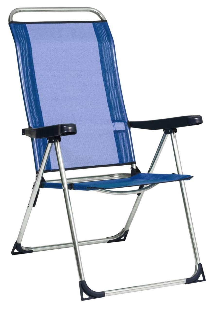 Tumblona Fibrelin Safari 470ALF16 fauteuil de camping bleu et multicolore