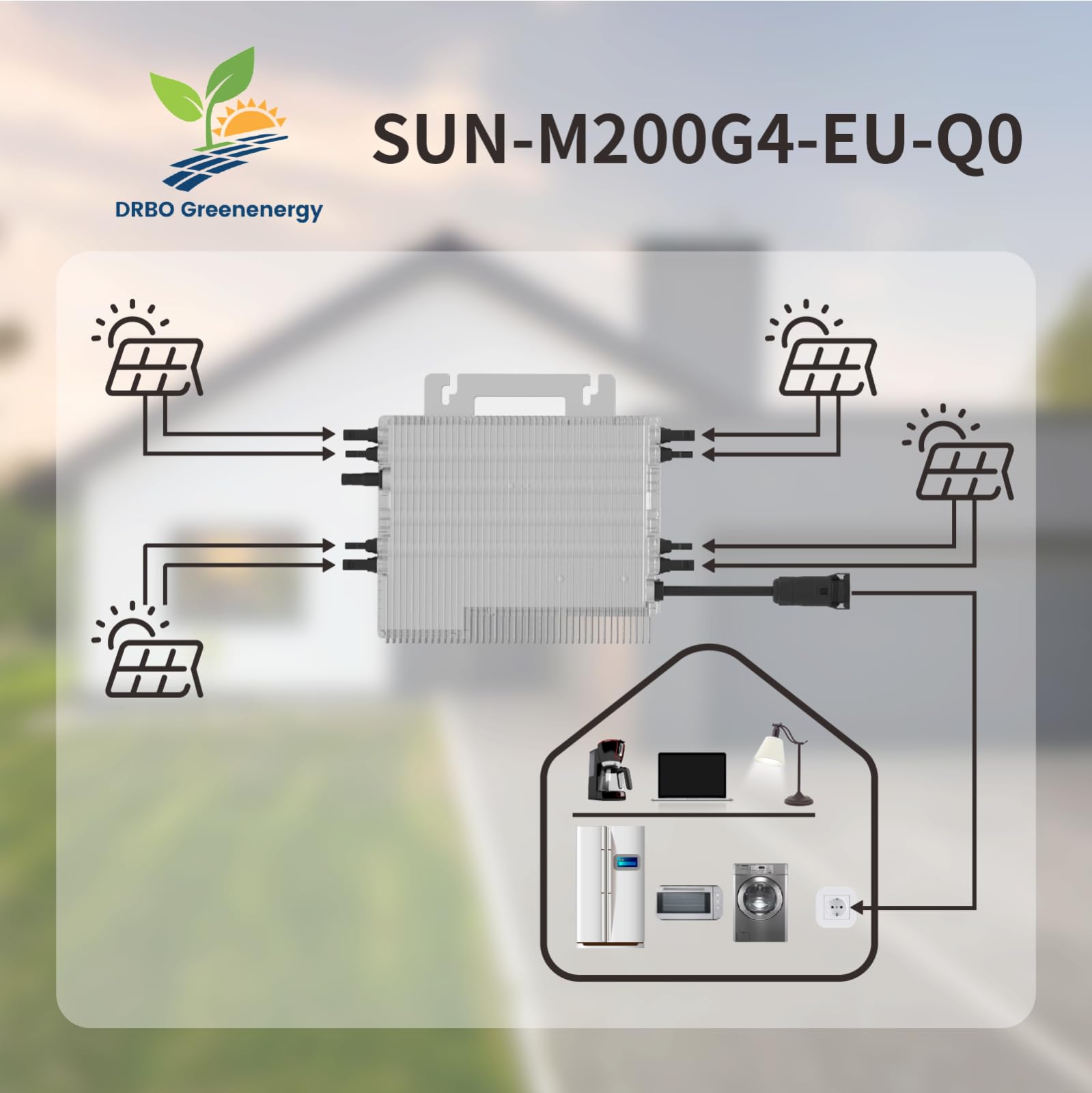 Deye 2000W Wechselrichter SUN-M200G4-EU-Q0 (drosselbar auf 800W/600W)
