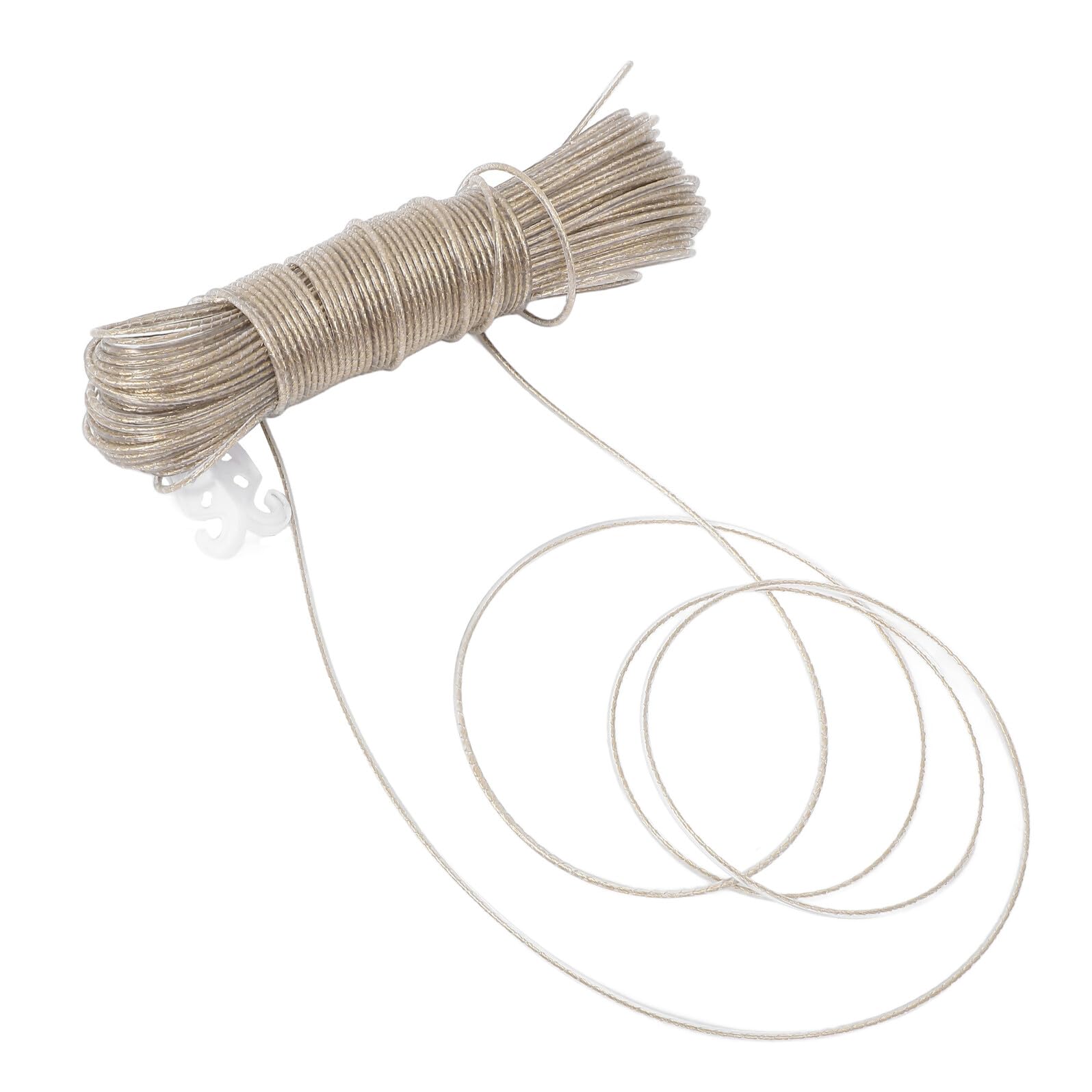 NUOBESTY Corda per Stendere i Panni da 50m Nucleo in Acciaio Ultra Resistente e Rivestimento in Pvc, per Viaggio e Campeggio, Resistente All’usura e Robusta