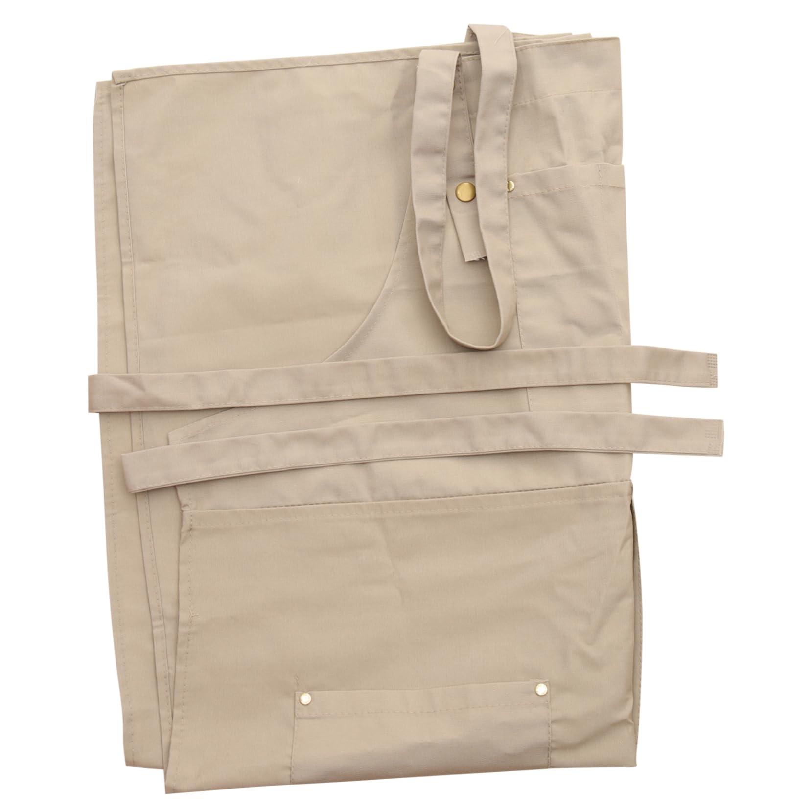 PACKOVE Khakifarbene Canvas Malerschürze mit Taschen für Erwachsene
