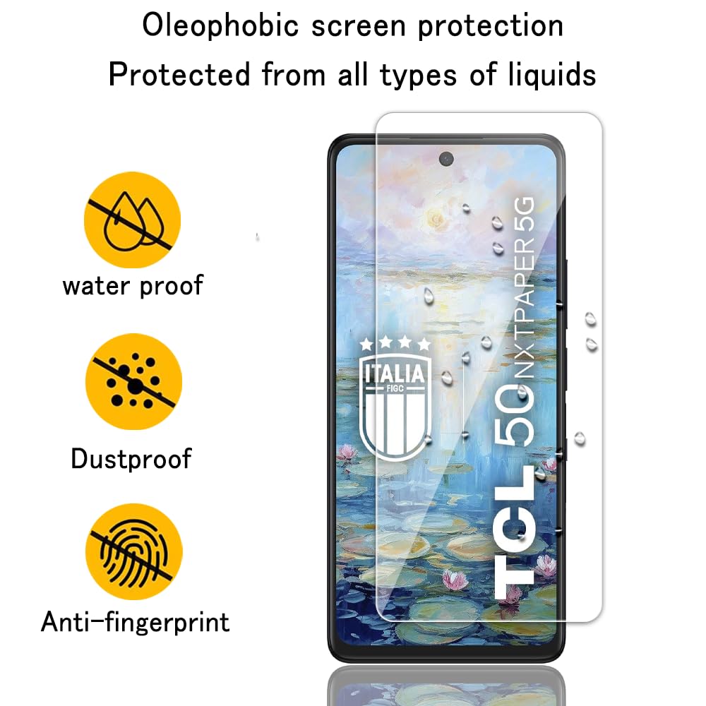 Cover Con Vetro Pellicola Compatibilità Con TCL 50 Pro NxtPaper 5G - Custodia Antiurto e Vetro Temperato Protettivo Cover Con Vetro Pellicola Compatibilità Con TCL 50 Pro NxtPaper 5G - Custodia Antiurto e Vetro Temperato Protettivo