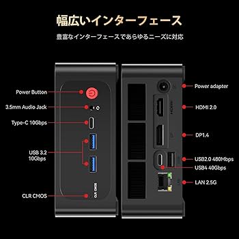 Amazon.co.jp: TRIGKEY ミニpc Ryzen 7 7735HS(8 コアと 16