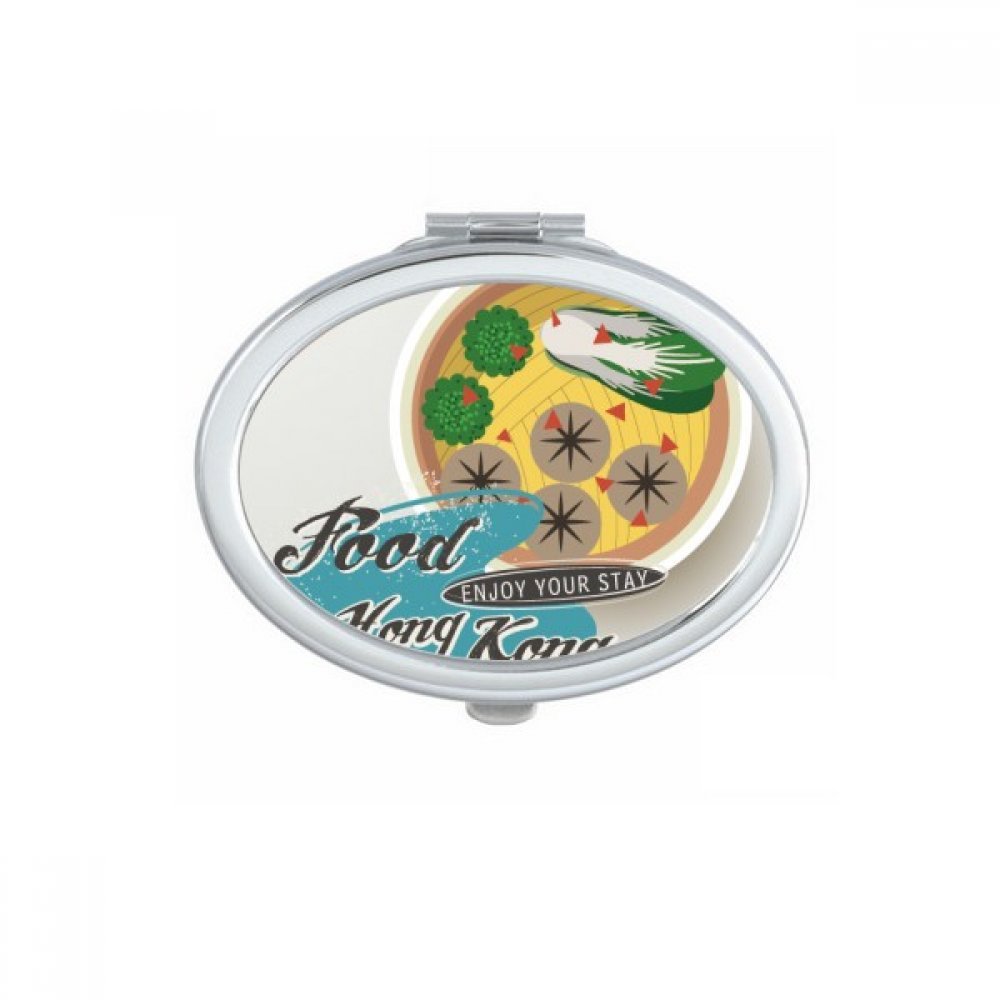 Miroir de poche compact ovale multicolor pour sac à main de femme