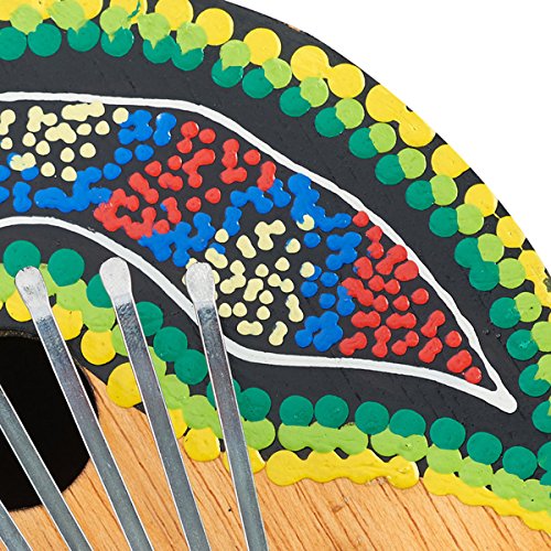 VIDOO Kalimba 7 Key Finger Piano Painted Coconut Shell Mbira Likembe Thumb Piano