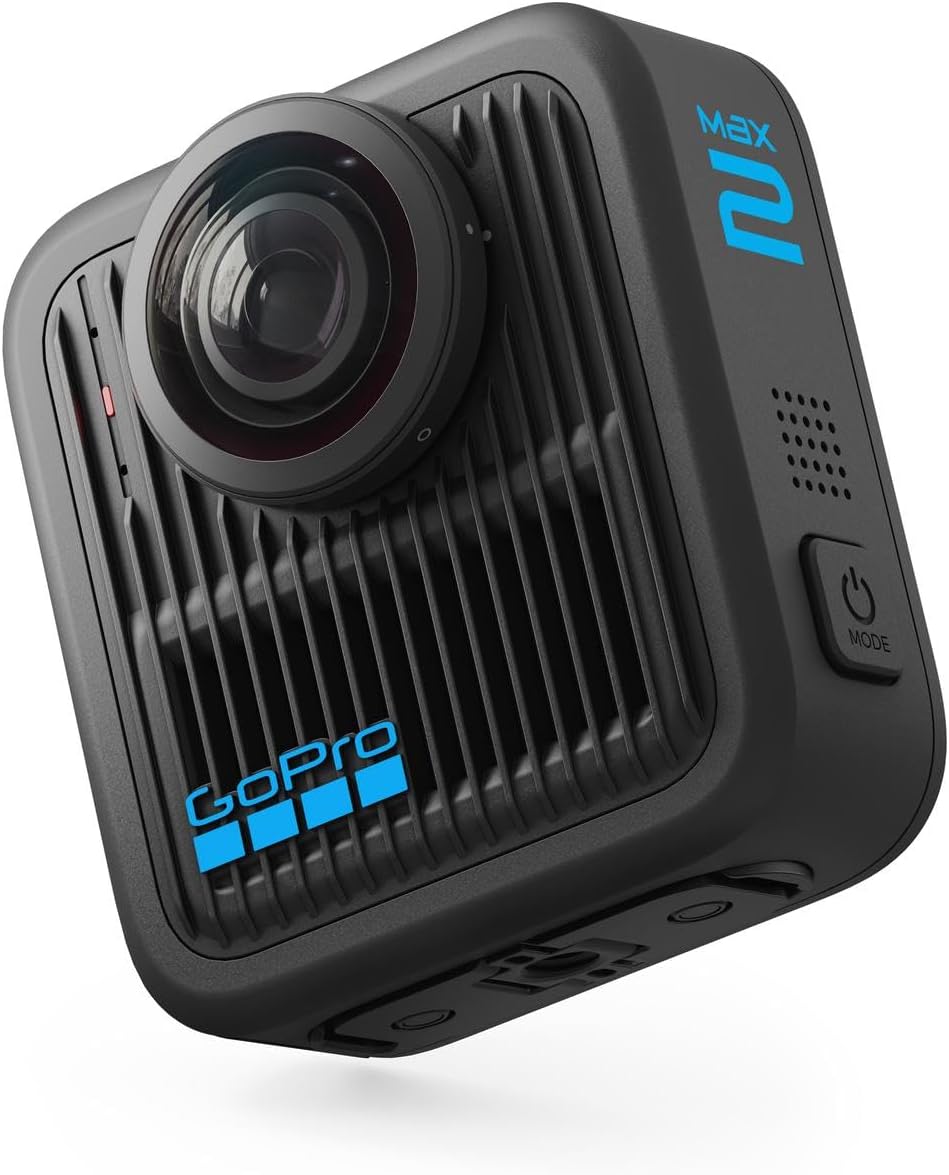 GoPro MAX2 - Cmara de accin Tradicional 360 Impermeable con Pantalla tctil, Video esfrico 8K, Fotos 360 de 29 MP, Lentes fciles de reemplazar, estabilizacin HyperSmooth, 6 micrfonos