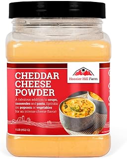Hoosier Hill Farm Cheddar Cheese Powder 1lb - Gluten-Free Rich Flavor for Mac & Cheese, Popcorn, Sauces