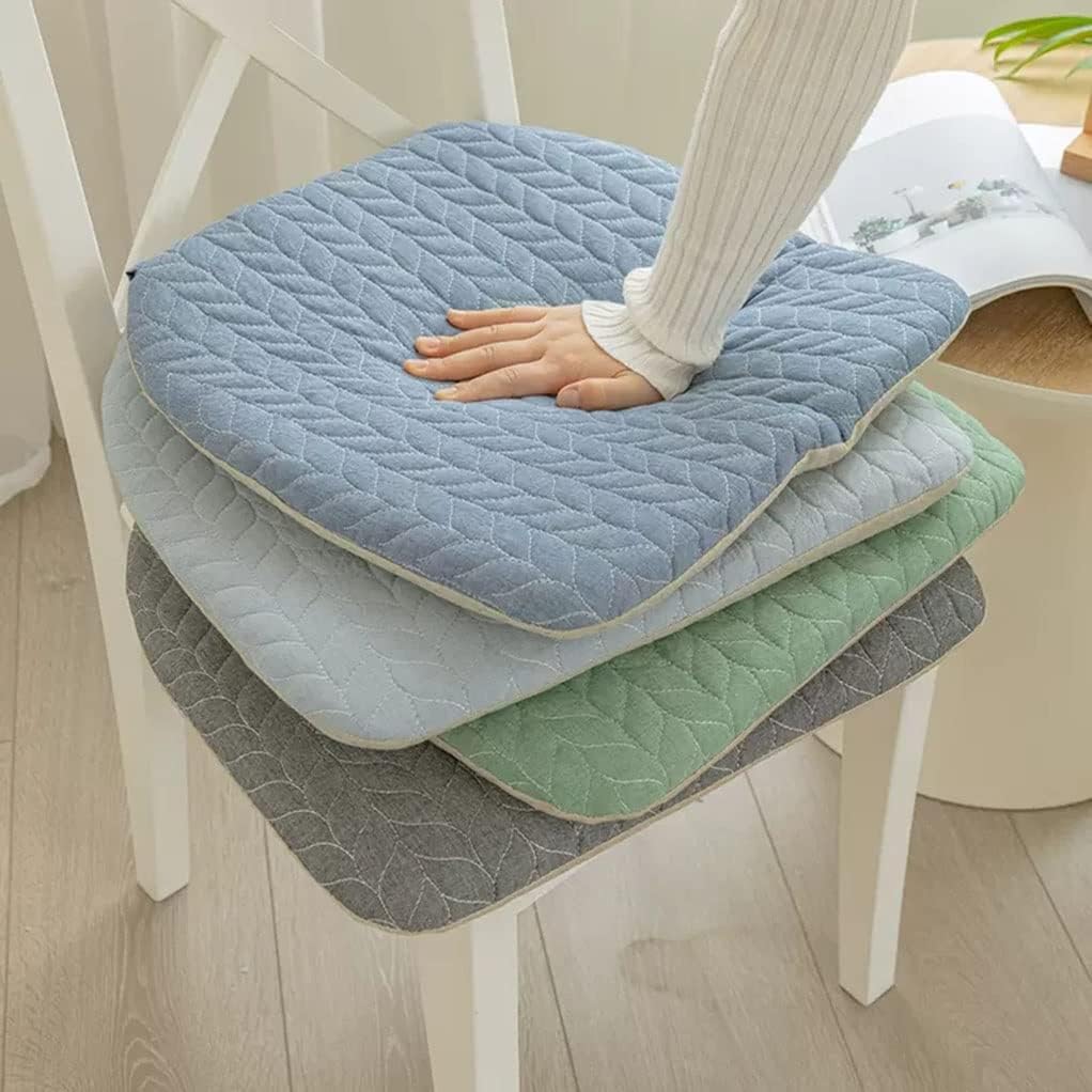 Pure Cotton Dining Chair Cushion, Set Of 1/2/4 Horseshoe Seat Cushion With Ties, Non Slip Chair Pad For Dining Chairs Kitchen Chairs Office Chairs ( Color : Dark gray-1 , Size : 40x43cm(Set Of 1) )