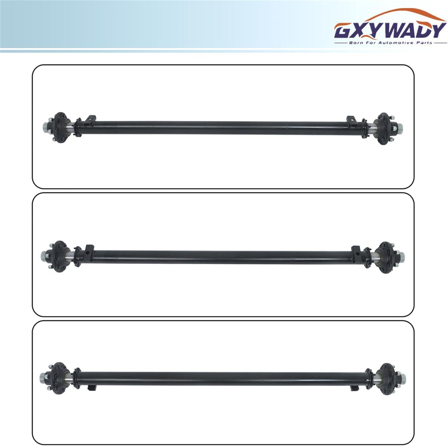 GXYWADY 6 Lug 5.5 Inch 6000Lbs Trailer Axle 73 Inch Hub Face 58 Inch Spring Center